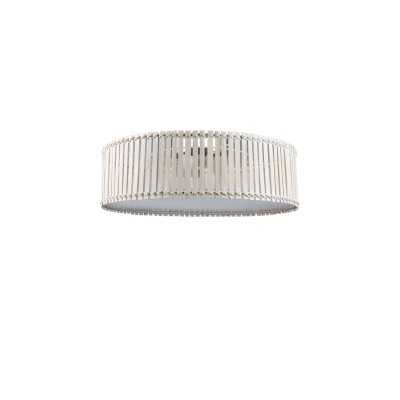 YRONDE bamboo ceiling light fixture with E27 LED in white color