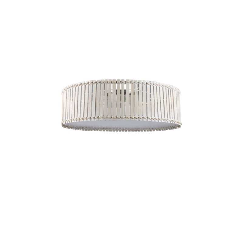 YRONDE bamboo ceiling light fixture with E27 LED in white color