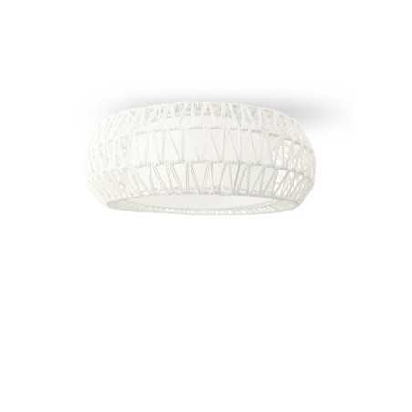 Ceiling light LANGUIN made of white acrylic with E27 LED bulb