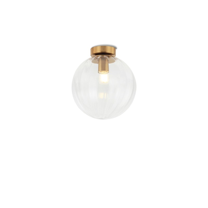Ceiling light fixture WINGEN in metal with E27 LED in golden color
