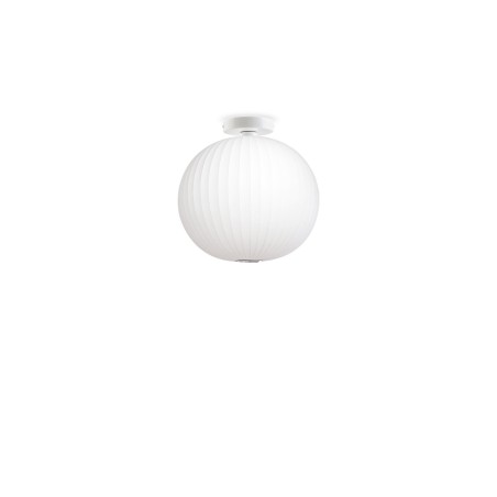 Simple pendant lamp WAVRIN made of resin polymer E27 LED in white color