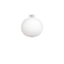Simple pendant lamp WAVANS made of resin polymer with E27 LED in white color