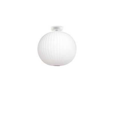 Simple pendant lamp WAVANS made of resin polymer with E27 LED in white color