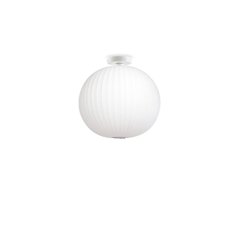 Simple pendant lamp WAVANS made of resin polymer with E27 LED in white color