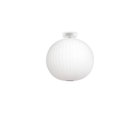 Simple pendant lamp WAVANS made of resin polymer with E27 LED in white color