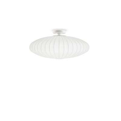 Simple pendant light PAUSSAC made of resin polymer with E27 LED in white color