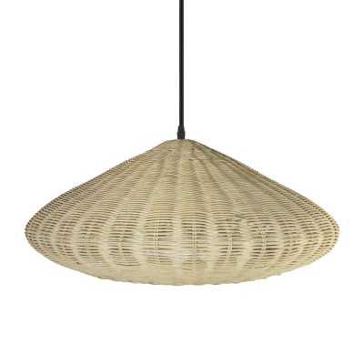 HARDY simple pendant lamp with wicker E27 LED in colors