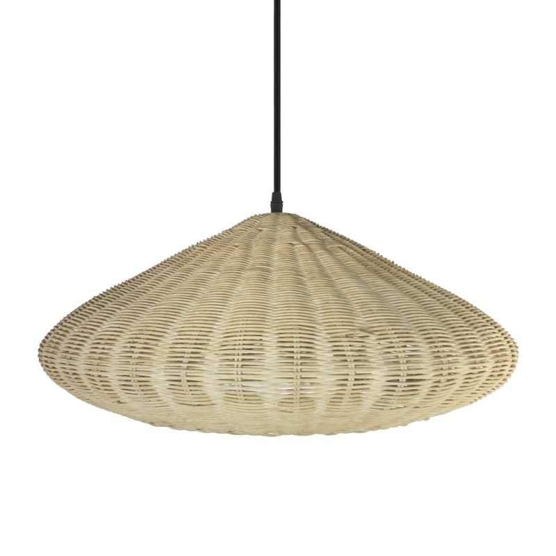 HARDY simple pendant lamp with wicker E27 LED in colors