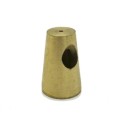 Brass cone-shaped accessory for holding steel cable