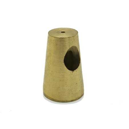 Brass cone-shaped accessory for holding steel cable