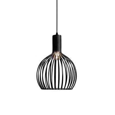Simple pendant light MANNE iron E27 LED in black color