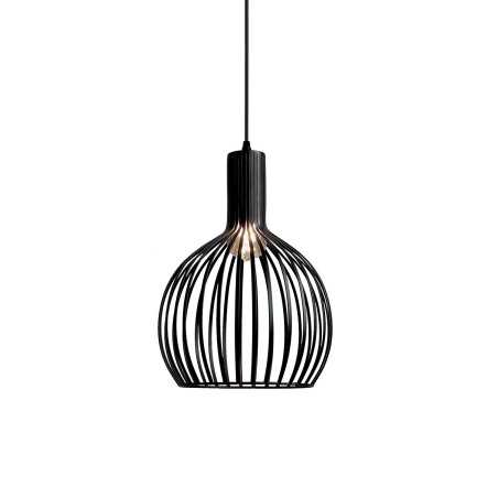 Simple pendant light MANNE iron E27 LED in black color