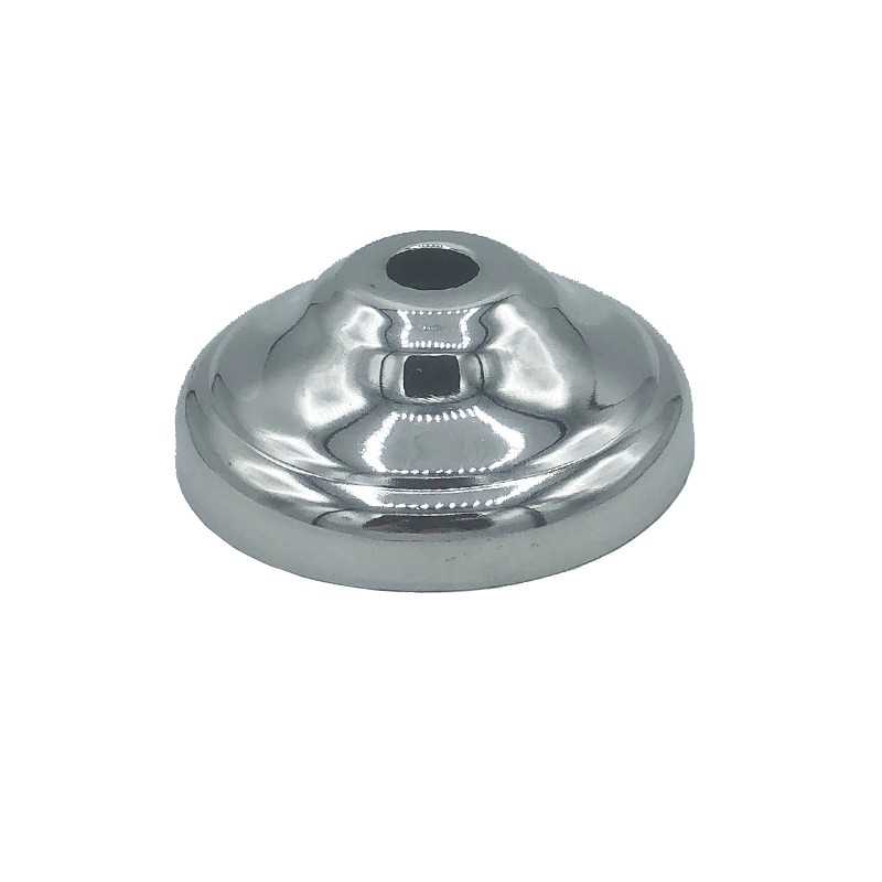 Lamp holder cover with chrome trim 64mm diameter x 7mm