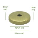 Brass globe holder cap 48mm diameter x 18mm
