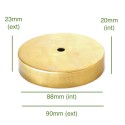 Brass globe holder cap 88mm diameter x 20mm