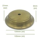 Brass globe holder cap 104mm diameter x 3mm