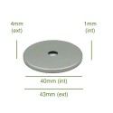Raw iron globe cover 40mm diameter x 1mm