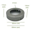 Iron lamp holder 65mm x 14mm with E27 screws