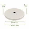 White balloon cover cap 99mm diameter x 5mm