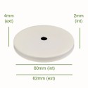 White balloon cover cap 60mm diameter x 2mm