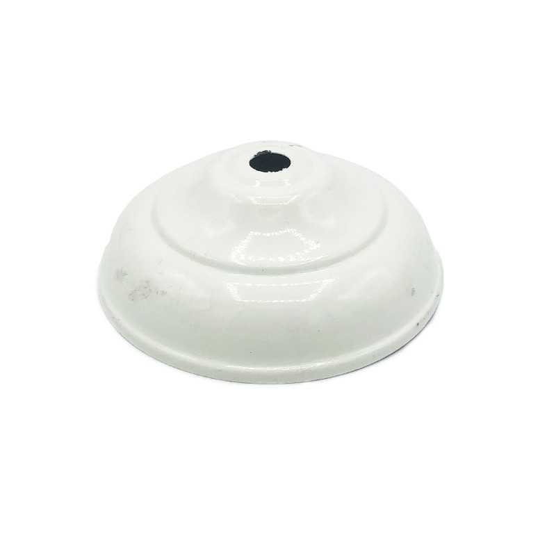 Decorated white globe cover, 90mm in diameter x 3mm