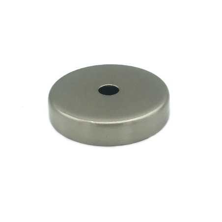 Brushed steel globe holder cap 62mm diameter x 6mm
