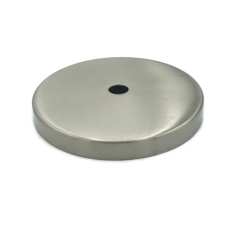 Brushed steel globe holder cap 99mm diameter x 6mm