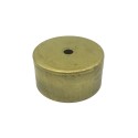 Brass lamp holder cover, 78mm diameter x 36mm.