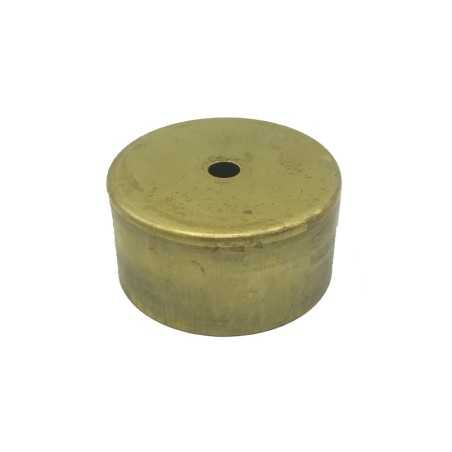 Brass lamp holder cover, 78mm diameter x 36mm.