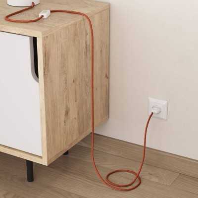 Decorative textile cable by the meter, approved, jute clay.