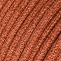Decorative textile cable by the meter, approved, jute clay.