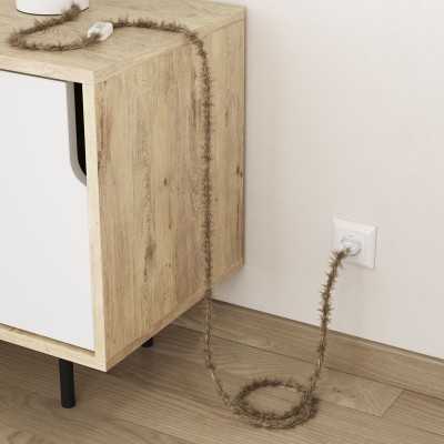 Braided decorative textile cable sold by the meter, approved with jute feather.