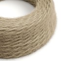 Braided decorative textile cable sold by the meter, approved with jute feather.