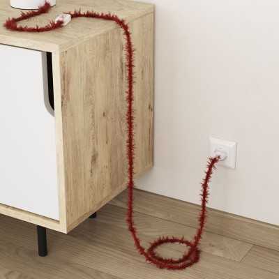 Braided decorative textile cable sold by the meter, approved, in red.