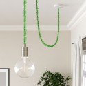 Braided decorative textile cable sold by the meter, approved, in green color.