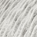 Braided decorative textile cable approved in white feather