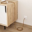 Braided textile decorative cable with a gold finish