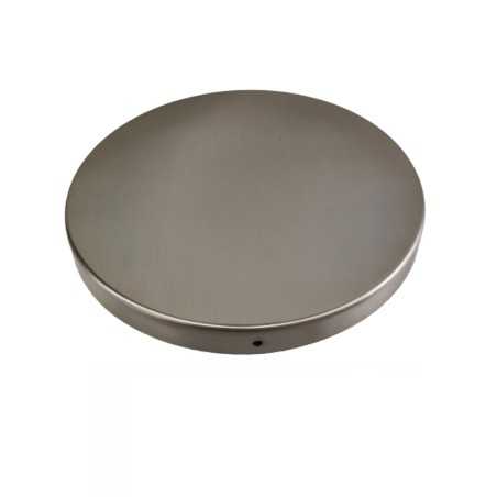 Brushed steel metal support, 250mm diameter without holes