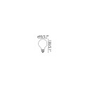 Vintage LED bulb globe 95mm 8W dimmable 4000K