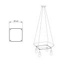 Square frame for creating pendant lights