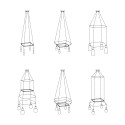 Square frame for creating pendant lights