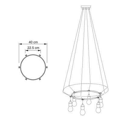 Circular frame to create pendant lights