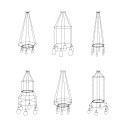 Circular frame to create pendant lights