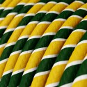 Decorative textile cable by the meter, approved, in tropical color.