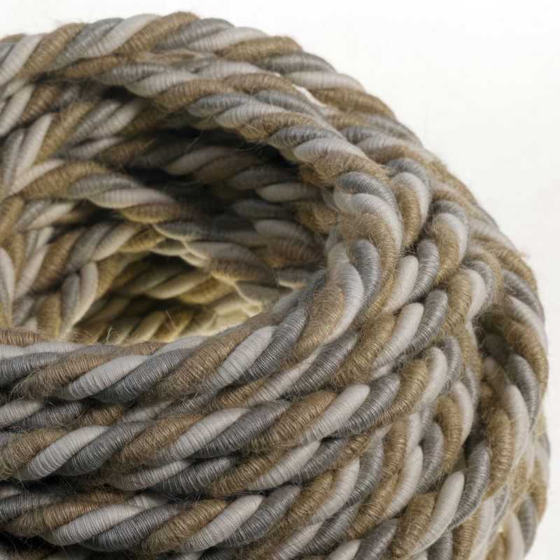 Decorative twisted jute rope, sack type, 16mm thickness