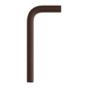 Arm type elbow with M10 internal thread on both sides, rusted