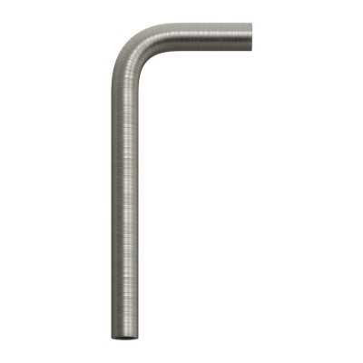 Arm type elbow with M10 internal thread on both sides, satin-finished steel