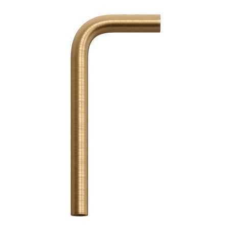 Elbow type arm with M10 internal thread on both sides, satin brass.