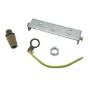 Brass support of 120mm diameter x 25mm and one outlet