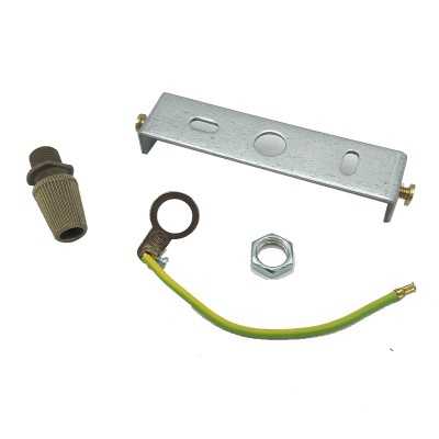 Brass support of 120mm diameter x 25mm and one outlet